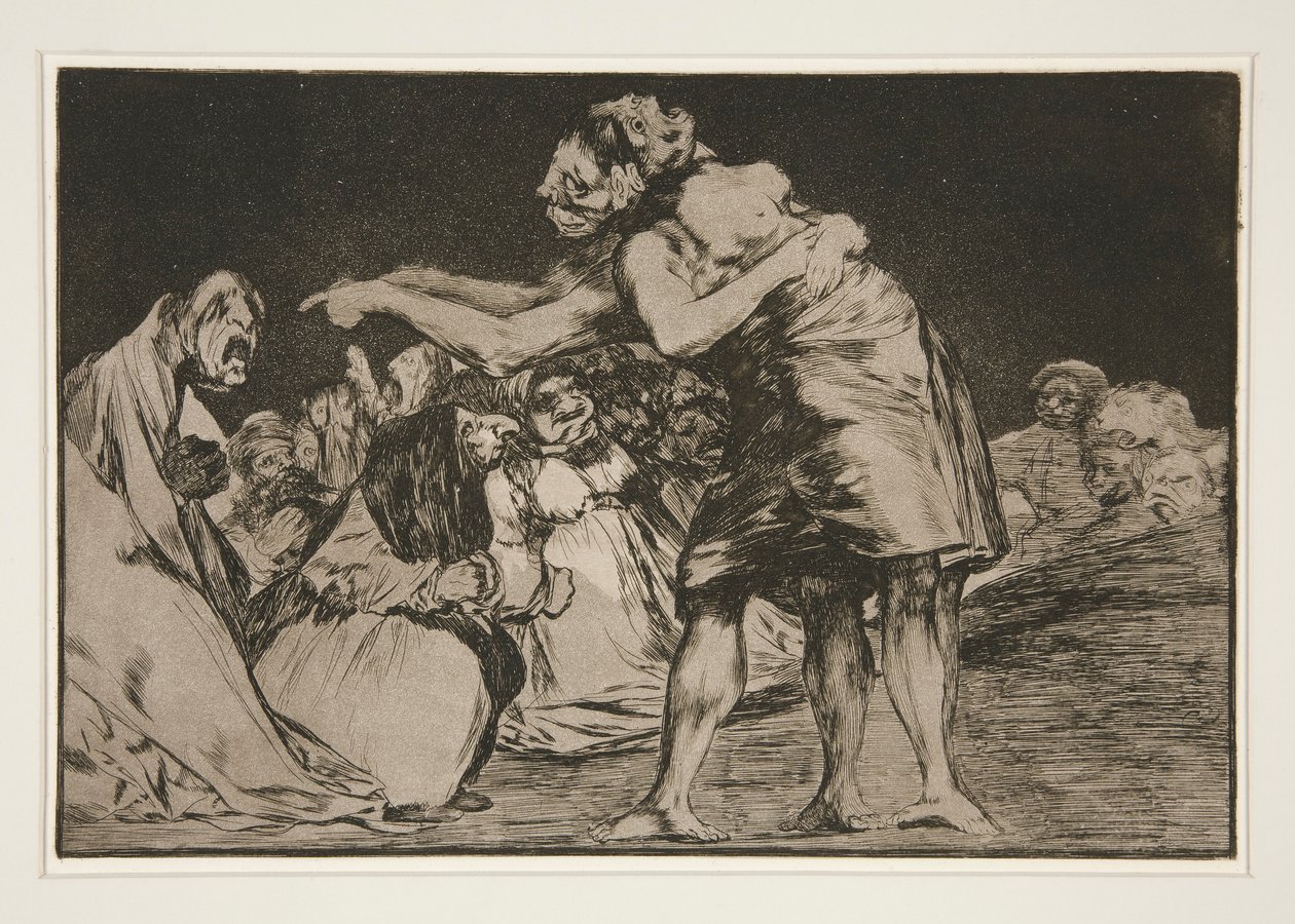 Disparate matrimonial (Folie matrimoniale), pl. 7 de la série Los proverbios - Francisco de Goya