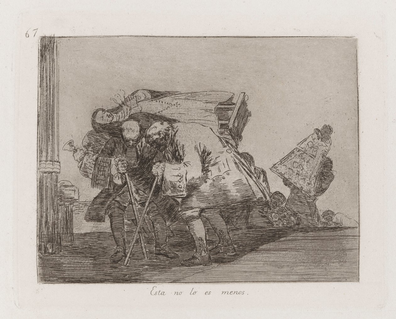 Esta no lo es menos, Planche 67 de Los desastres de la guerra - Francisco de Goya