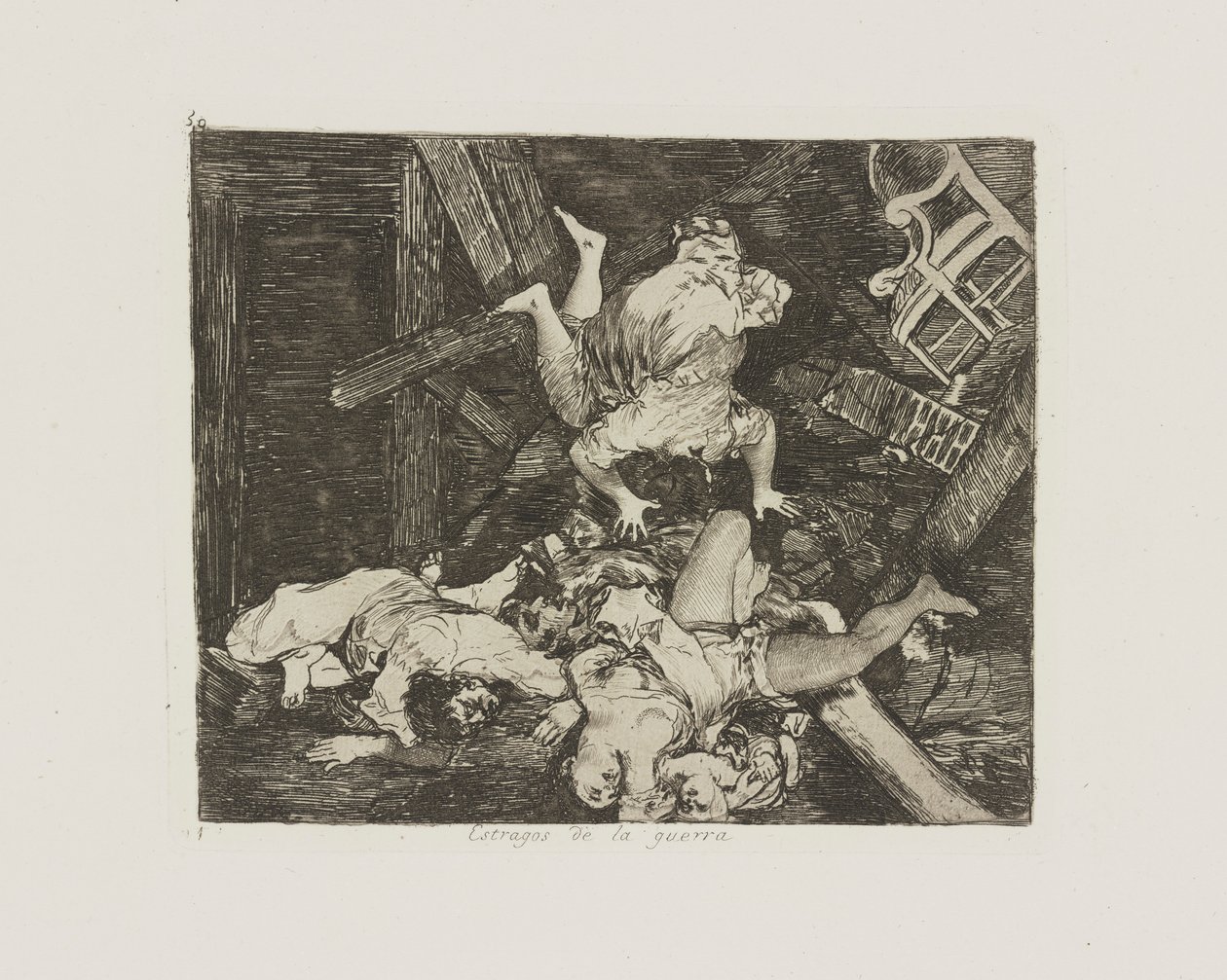 Estragos de la guerra. (Ravages de la guerre.), pl. 30 de la série Los desastres de la guerra (Les Désastres de la guerre) - Francisco de Goya