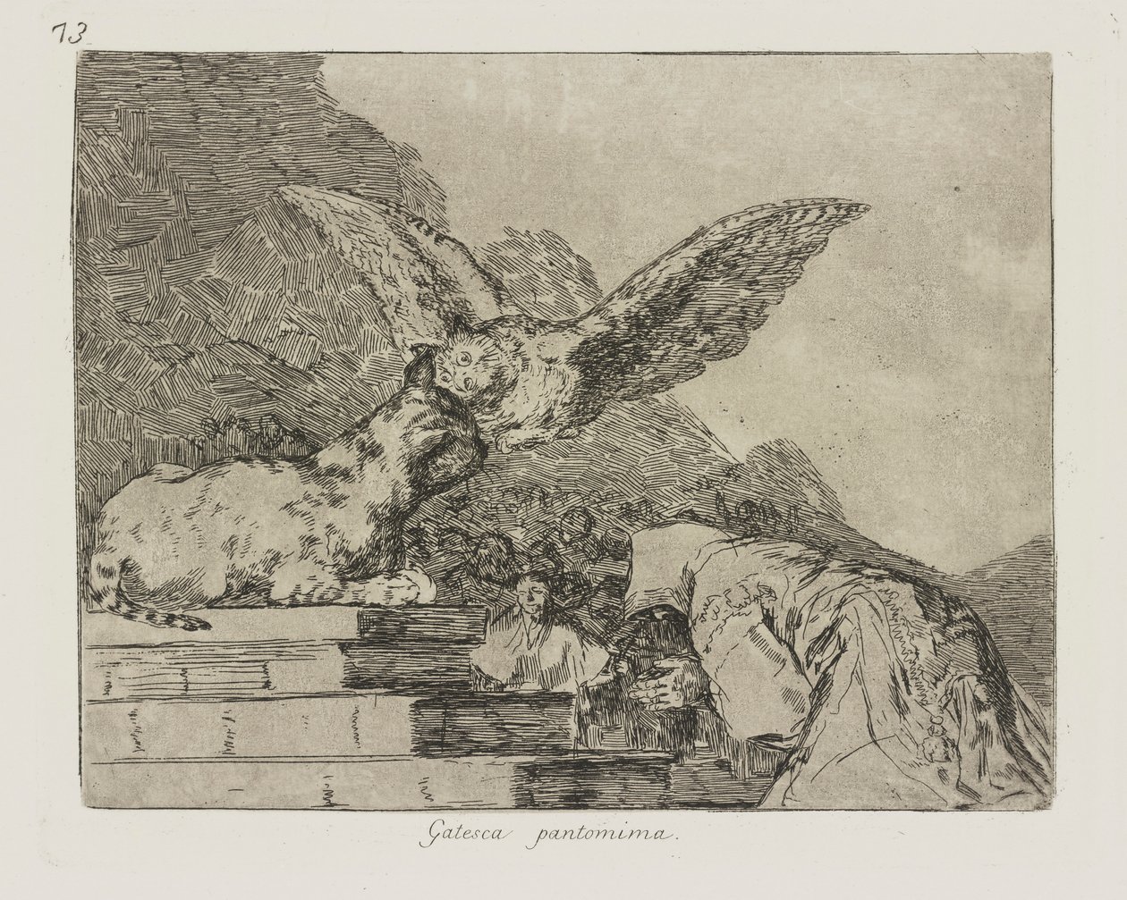 Gatesca pantomima, pl. 73 de la série Les désastres de la guerre - Francisco de Goya