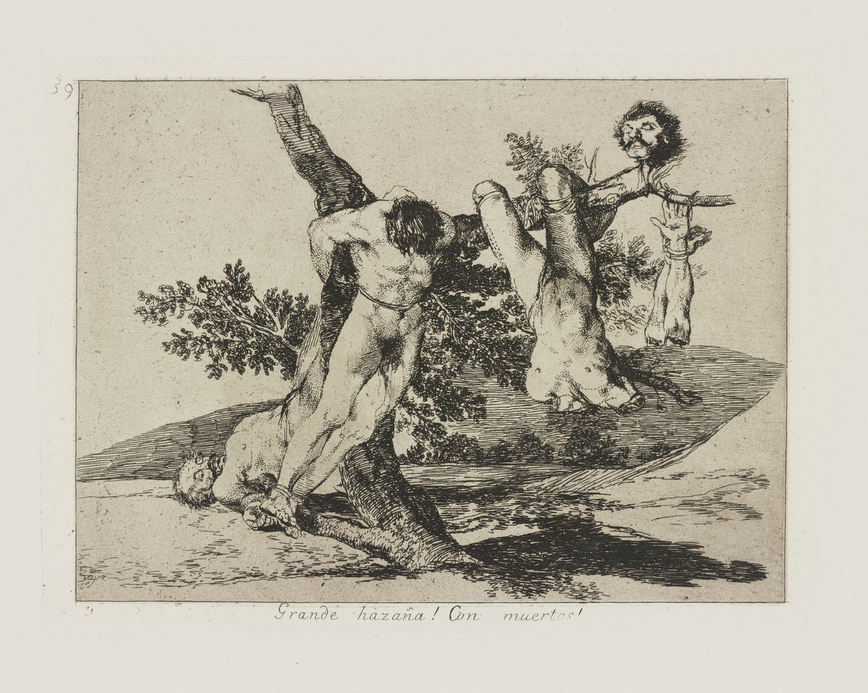 Grande hazaña! Con muertos!, pl. 39 de la série Los desastres de la guerra - Francisco de Goya