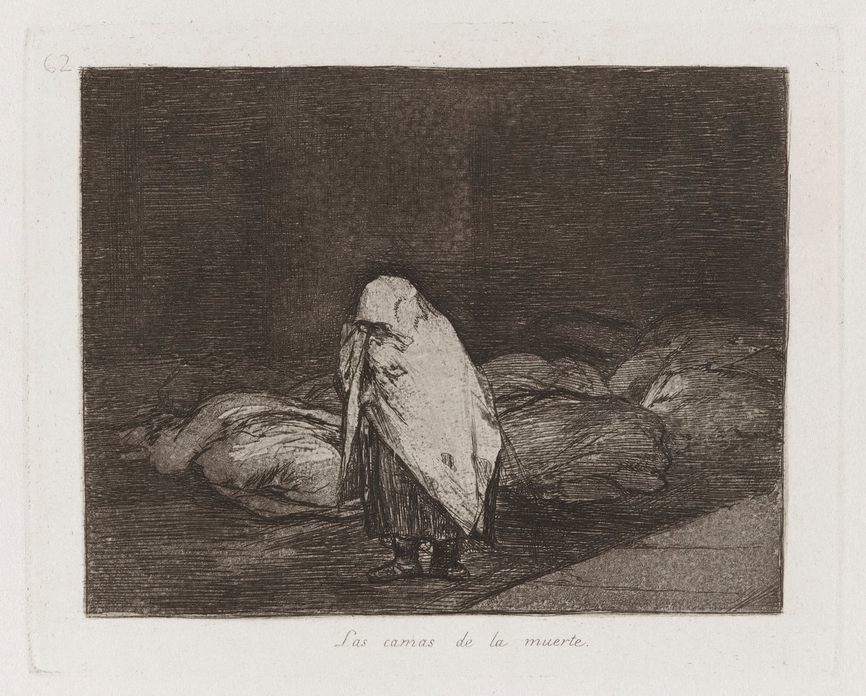 Les lits de la mort, Planche 62 de Les désastres de la guerre - Francisco de Goya