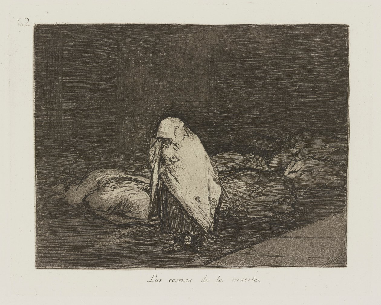 Les lits de la mort, Planche 62 de la série Les désastres de la guerre - Francisco de Goya