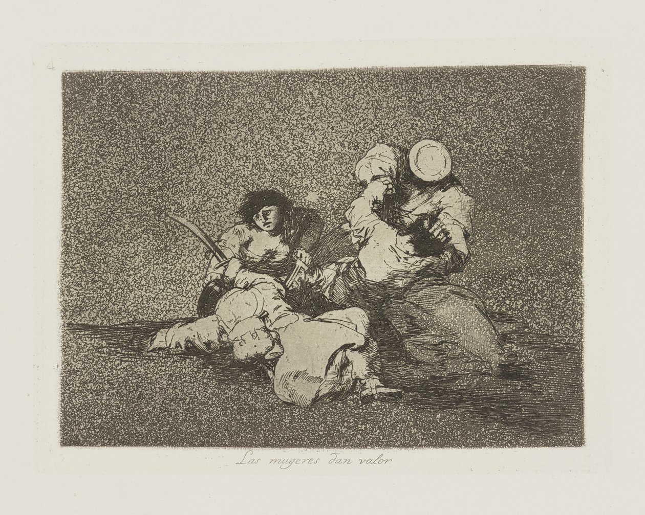 Les femmes donnent du courage, pl. 4 de la série Les désastres de la guerre - Francisco de Goya