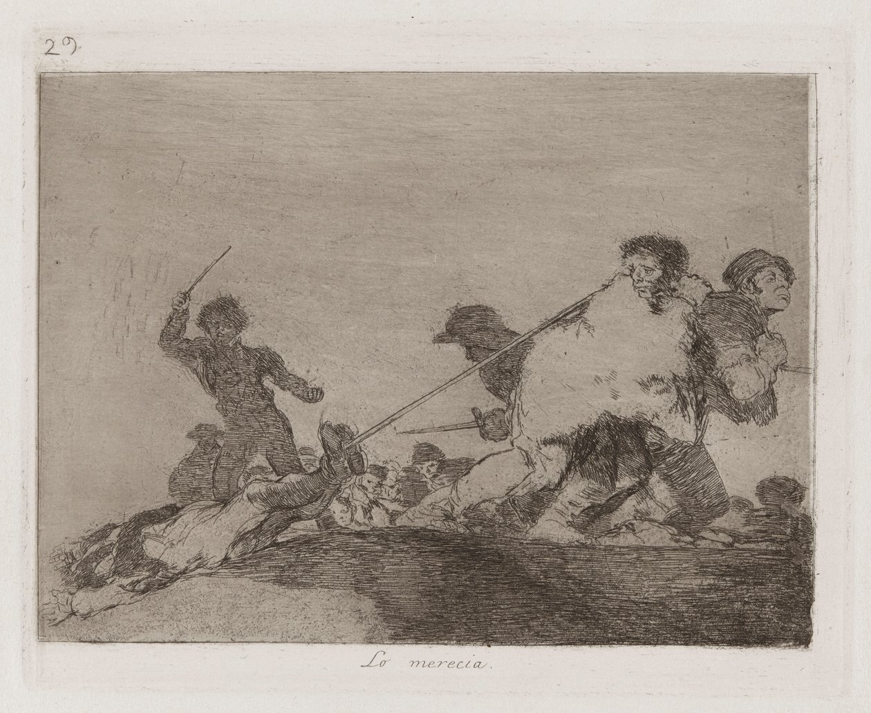 Il le méritait (Planche 29 de Les désastres de la guerre) - Francisco de Goya