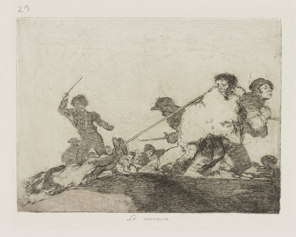 Il le méritait, Planche 29 de la série Les désastres de la guerre - Francisco de Goya