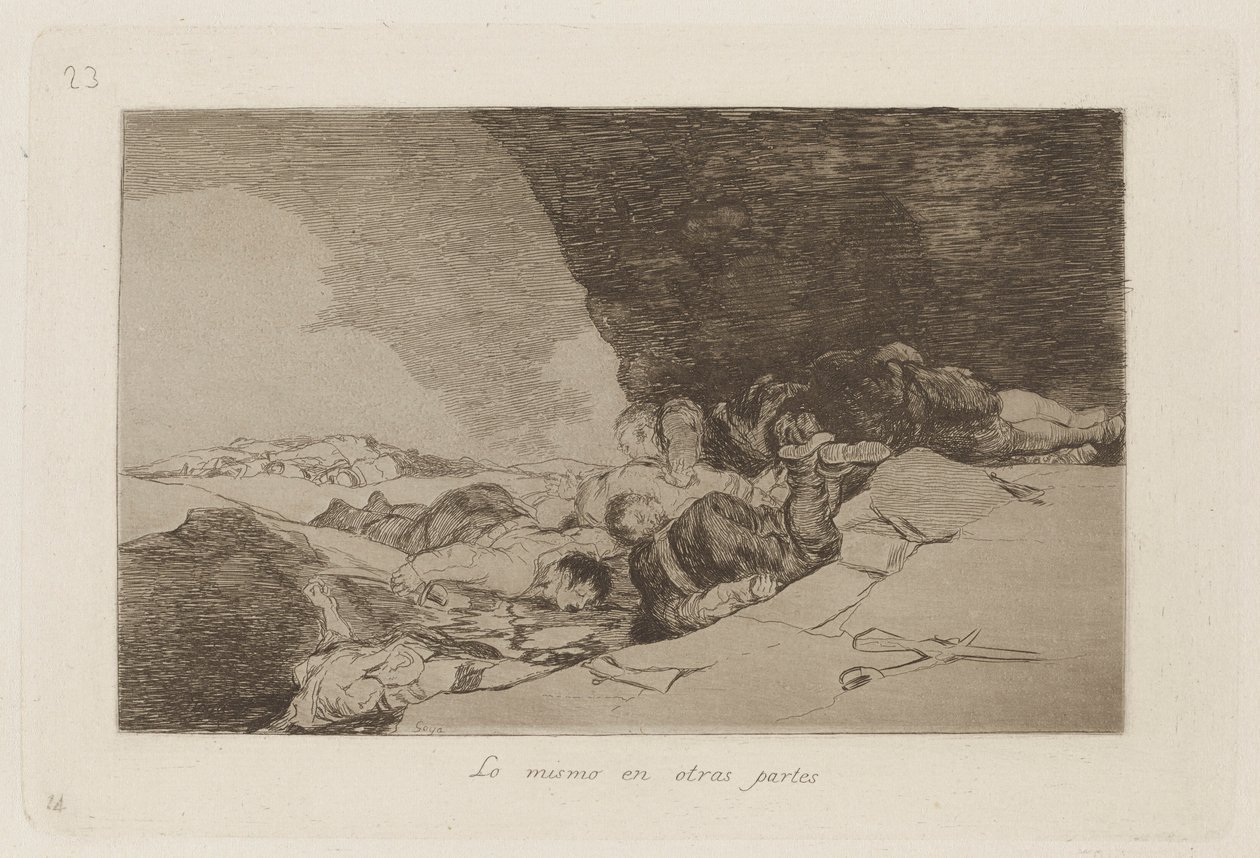 Lo mismo en otras partes, Planche 23 de Los desastres de la guerra - Francisco de Goya
