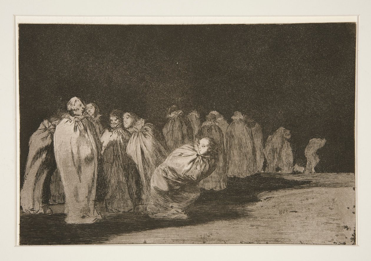 Les encasados, pl. 8 de la série Los proverbios - Francisco de Goya