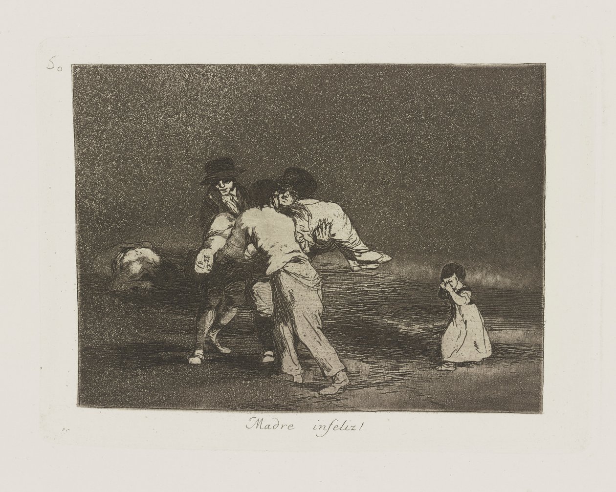 Madre infeliz! (Mère malheureuse!), pl. 50 de la série Los desastres de la guerra (Les Désastres de la guerre) - Francisco de Goya