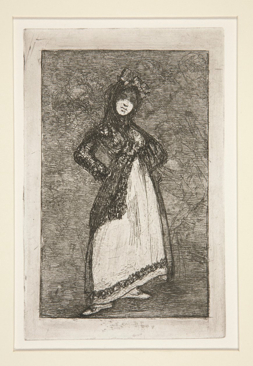 Maja (avec un fond sombre) - Francisco de Goya