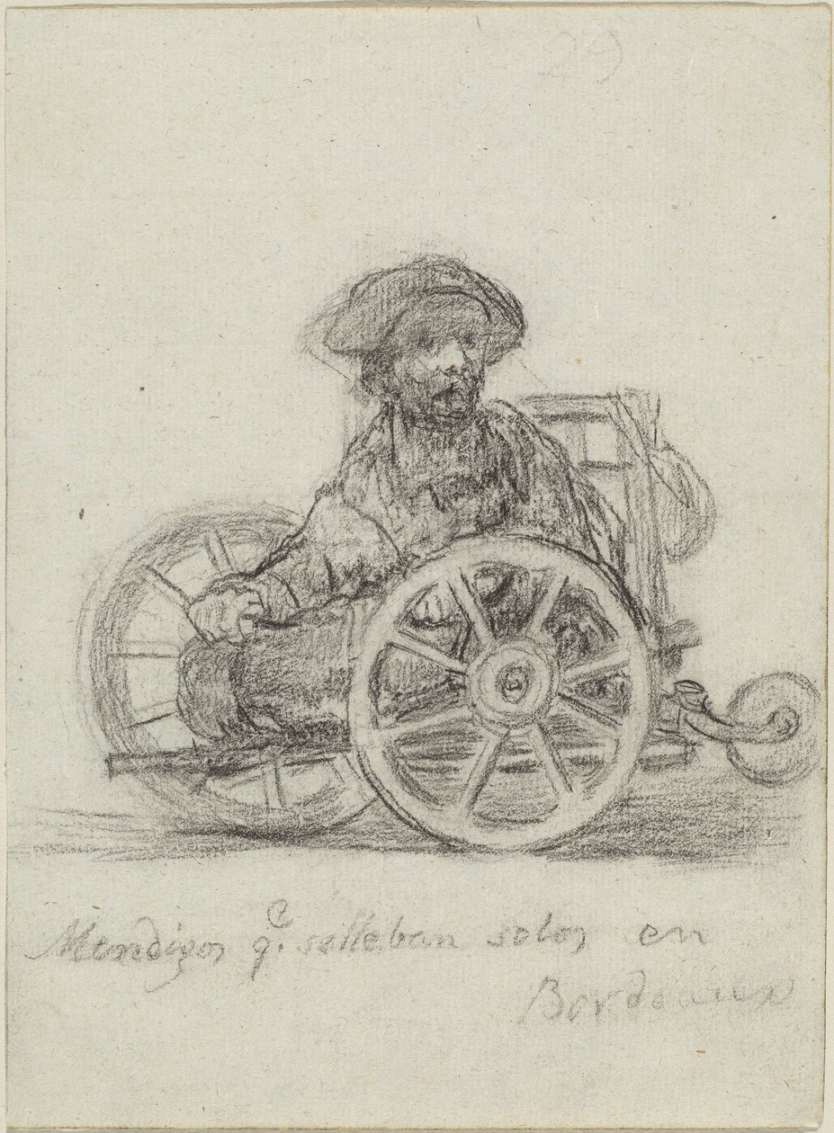 Mendigos que se llevan solos en Bordeaux (Mendiants qui se déplacent seuls à Bordeaux) - Francisco de Goya