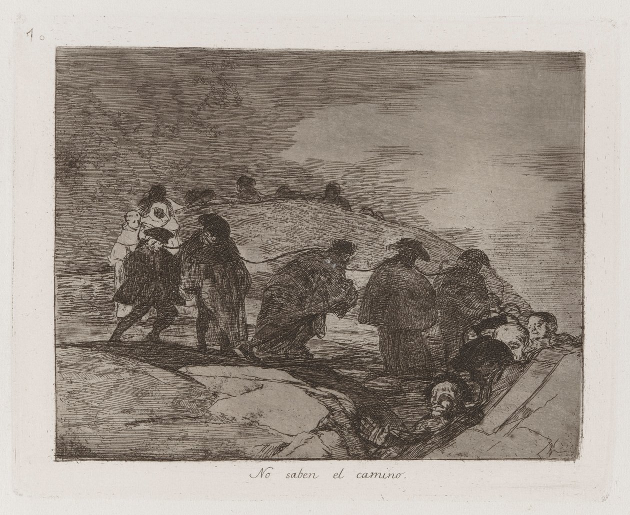 Ils ne connaissent pas le chemin, Planche 70 de Los desastres de la guerra - Francisco de Goya