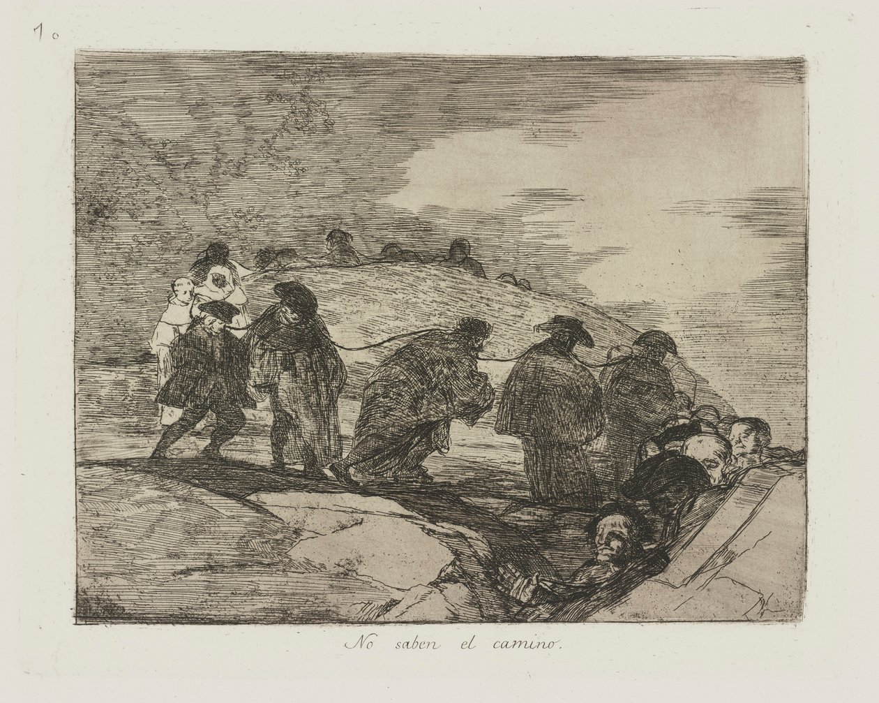 Ils ne savent pas le chemin, pl. 70 de la série Les désastres de la guerre - Francisco de Goya