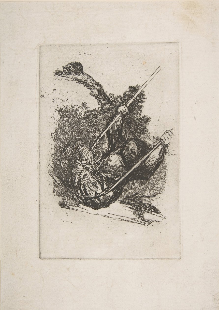 Vieille femme sur une balançoire - Francisco de Goya