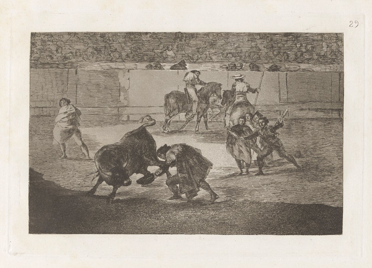 Pepe Illo faisant la passe au taureau - Francisco de Goya