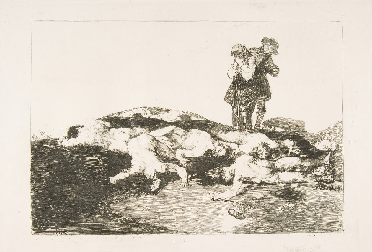 Planche 18 des Désastres de la guerre Los Desastres de la Guerra : Enterrez-les et restez silencieux..., 1810 - Francisco de Goya