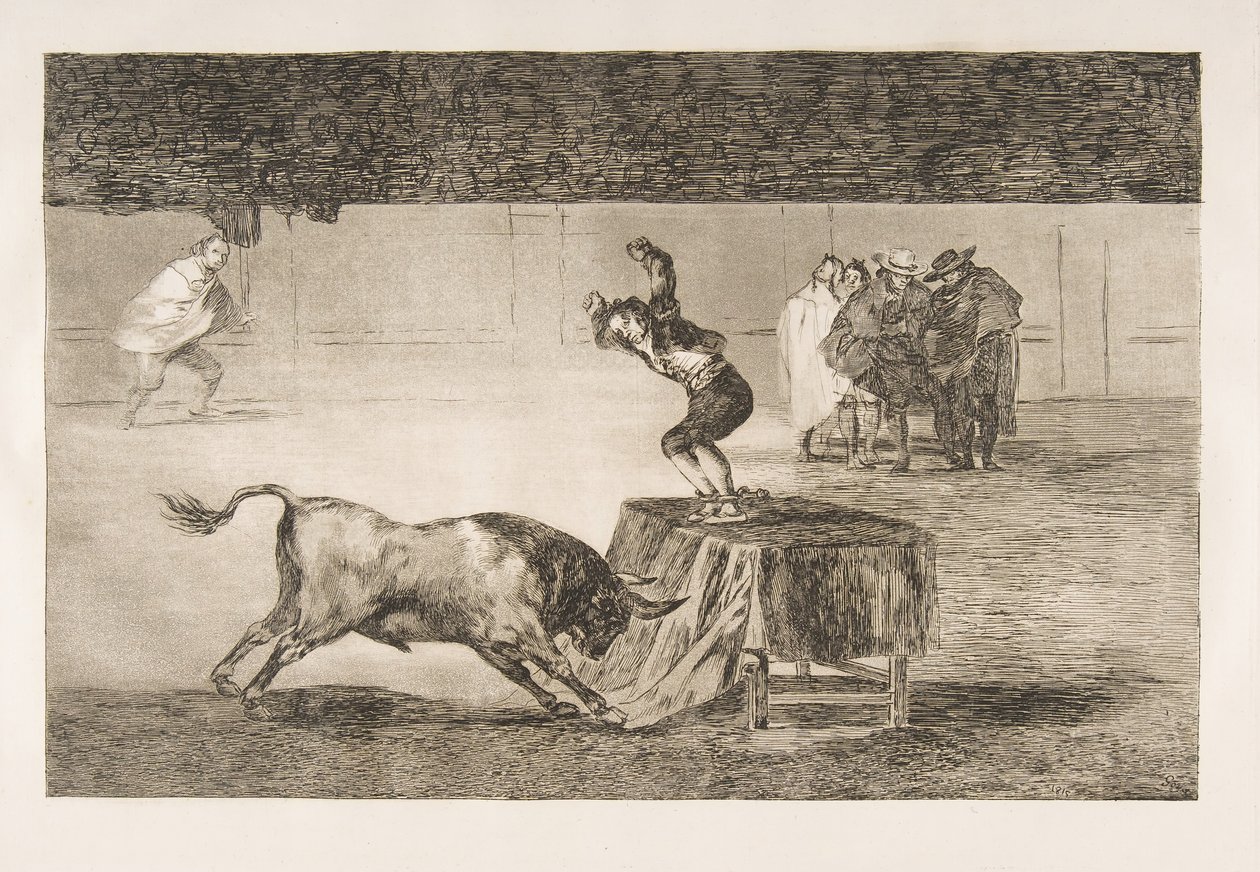 Plate 19 de la Tauromaquia: Une autre folie de lui dans le même anneau, 1816 - Francisco de Goya
