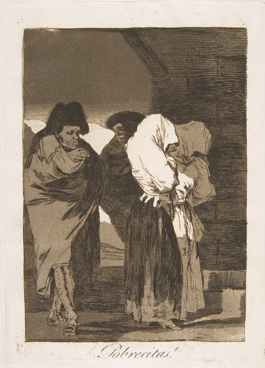 Planche 22 des Caprices : Pauvres petites filles ! Pobrecitas!, 1799 - Francisco de Goya