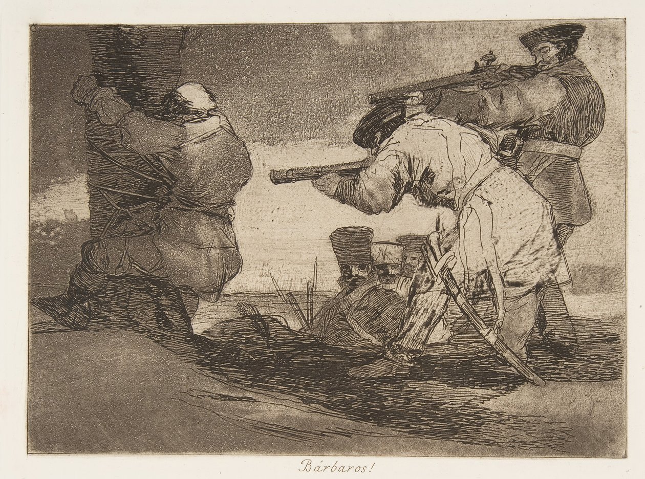 Planche 38 de Les Désastres de la guerre : Barba - Francisco de Goya