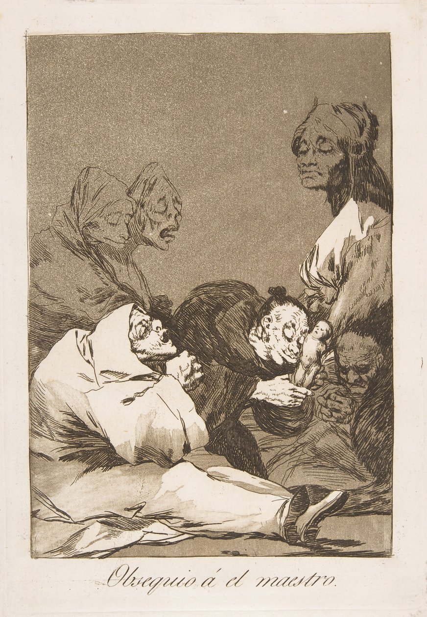 Planche 47 de Los Caprichos: Un cadeau pour le maître - Francisco de Goya