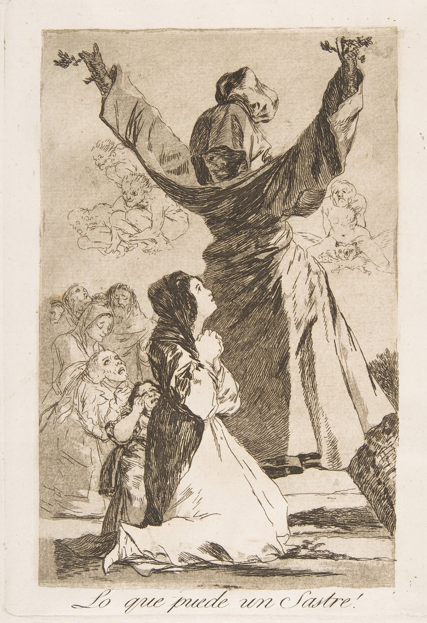 Planche 52 de Los Caprichos: Ce que peut un tailleur! Lo que puede un Sastre!, 1799 - Francisco de Goya