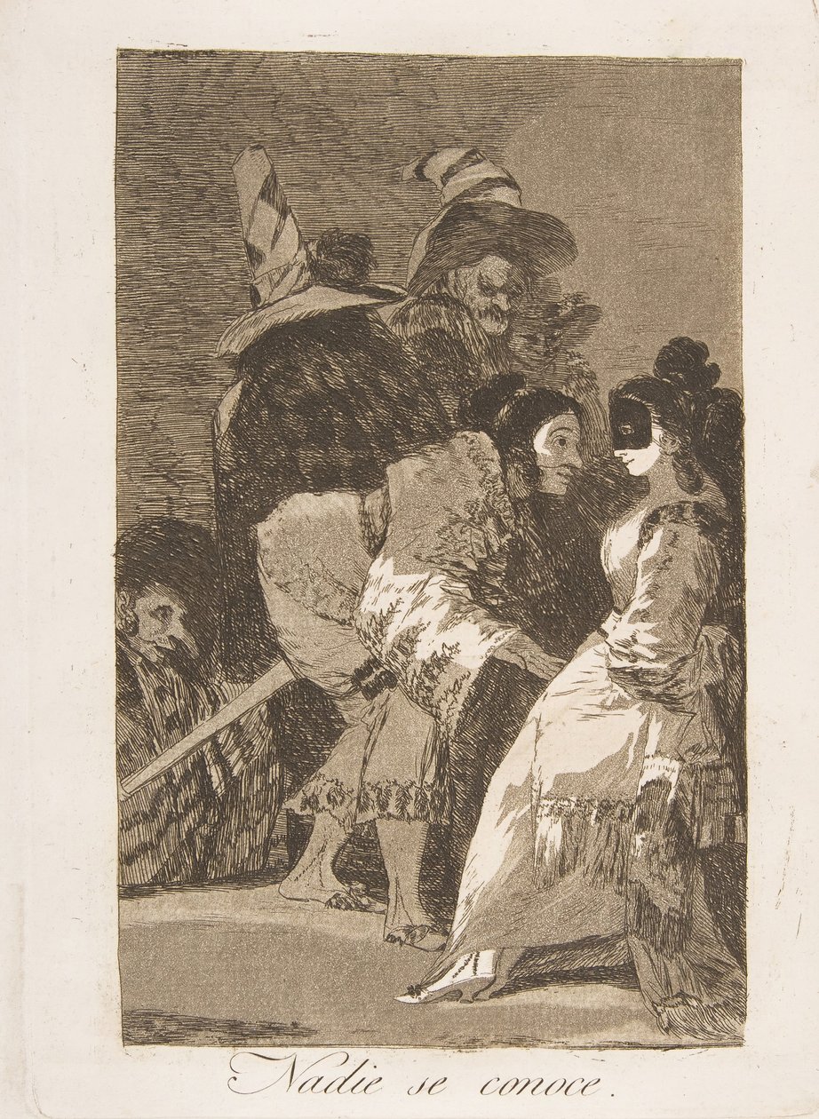 Planche 6 de Los Caprichos : Personne ne se connaît - Francisco de Goya