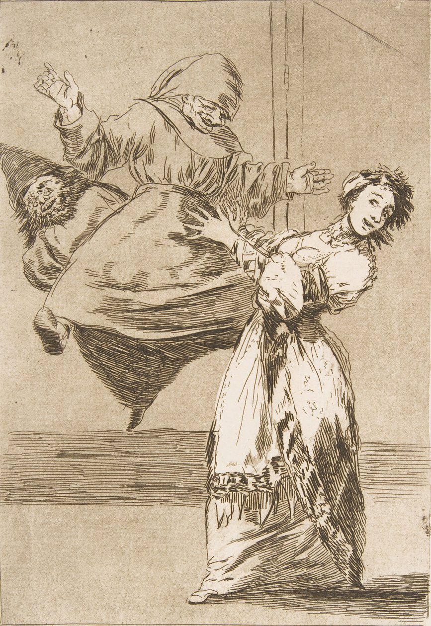 Planche 74 de Los Caprichos: Ne crie pas, stupide - Francisco de Goya