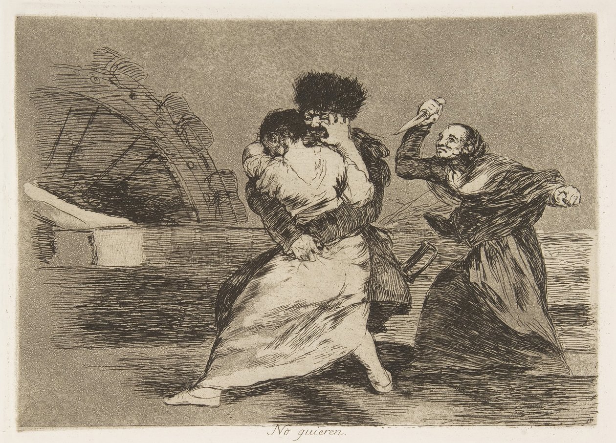 Planche 9 des Désastres de la guerre: Ils d..., 1810 publié 1863 - Francisco de Goya