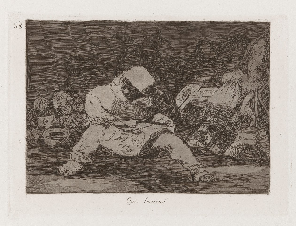Que locura! (Quelle folie!), Pl. 68 de Los desastres de la guerra (Les désastres de la guerre) - Francisco de Goya