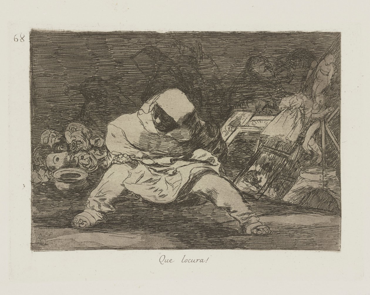 Quelle folie !, pl. 68 de la série Les désastres de la guerre - Francisco de Goya