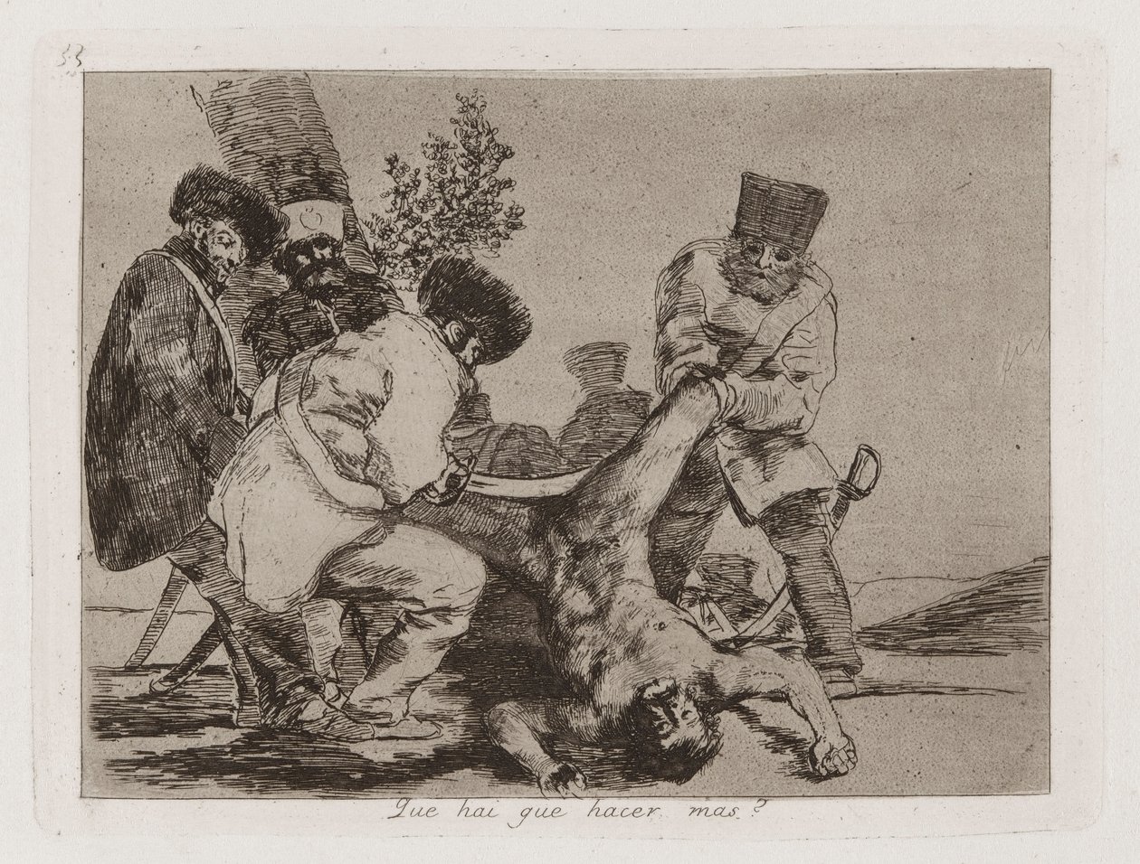 Que [sic] hai que hacer mas? (Que peut-on faire de plus?), Planche 33 de Los desastres de la guerra (Les Désastres de la guerre) - Francisco de Goya
