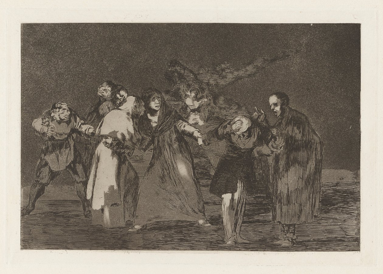 Sanan cuchilladas mas no malas palabras (Les blessures guérissent plus vite que les mots hâtifs), de la série Los disparates (Los proverbios) - Francisco de Goya
