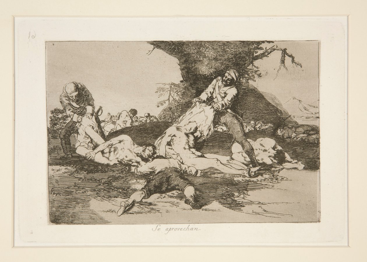 Se aprovechan (Ils en profitent), pl. 16 de Los desastres de la guerra (Les désastres de la guerre) - Francisco de Goya
