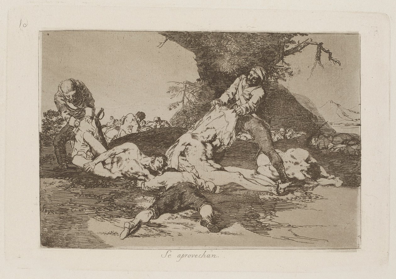 Se aprovechan (Ils en profitent), pl. 16 de la série Los desastres de la guerra - Francisco de Goya