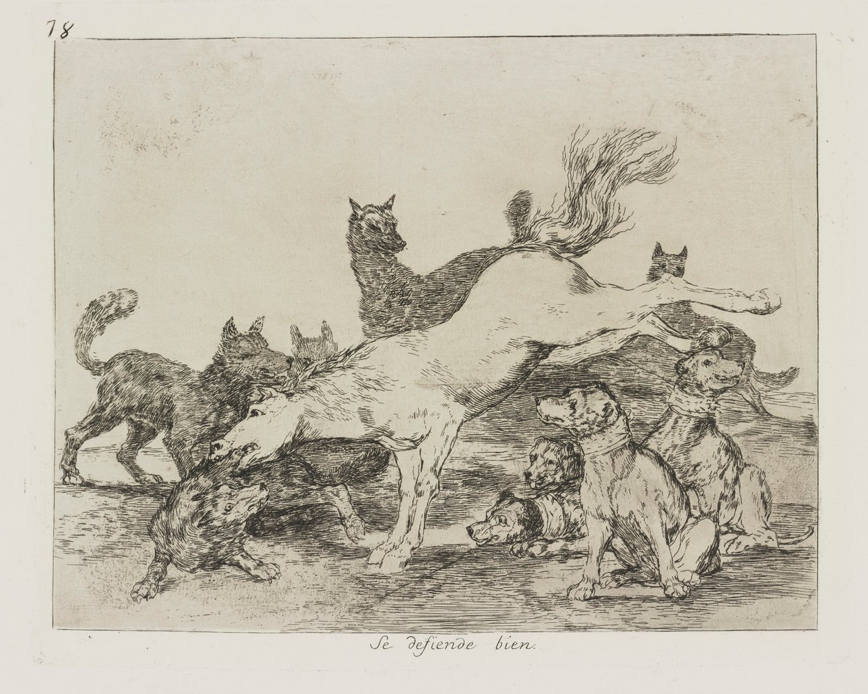 Il se défend bien., pl. 78 de la série Los desastres de la guerra (Les Désastres de la guerre) - Francisco de Goya