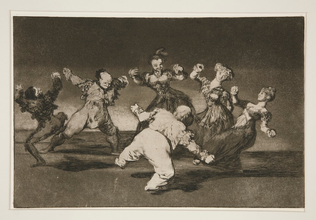 Si Marina danse, elle doit en assumer les conséquences, pl. 12 de la série Los proverbios - Francisco de Goya