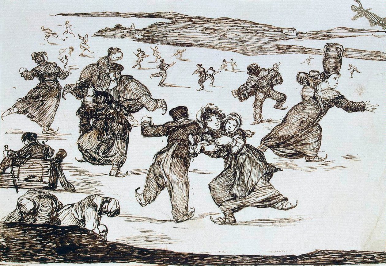 Patineurs, entre 1812 et 1823 - Francisco de Goya
