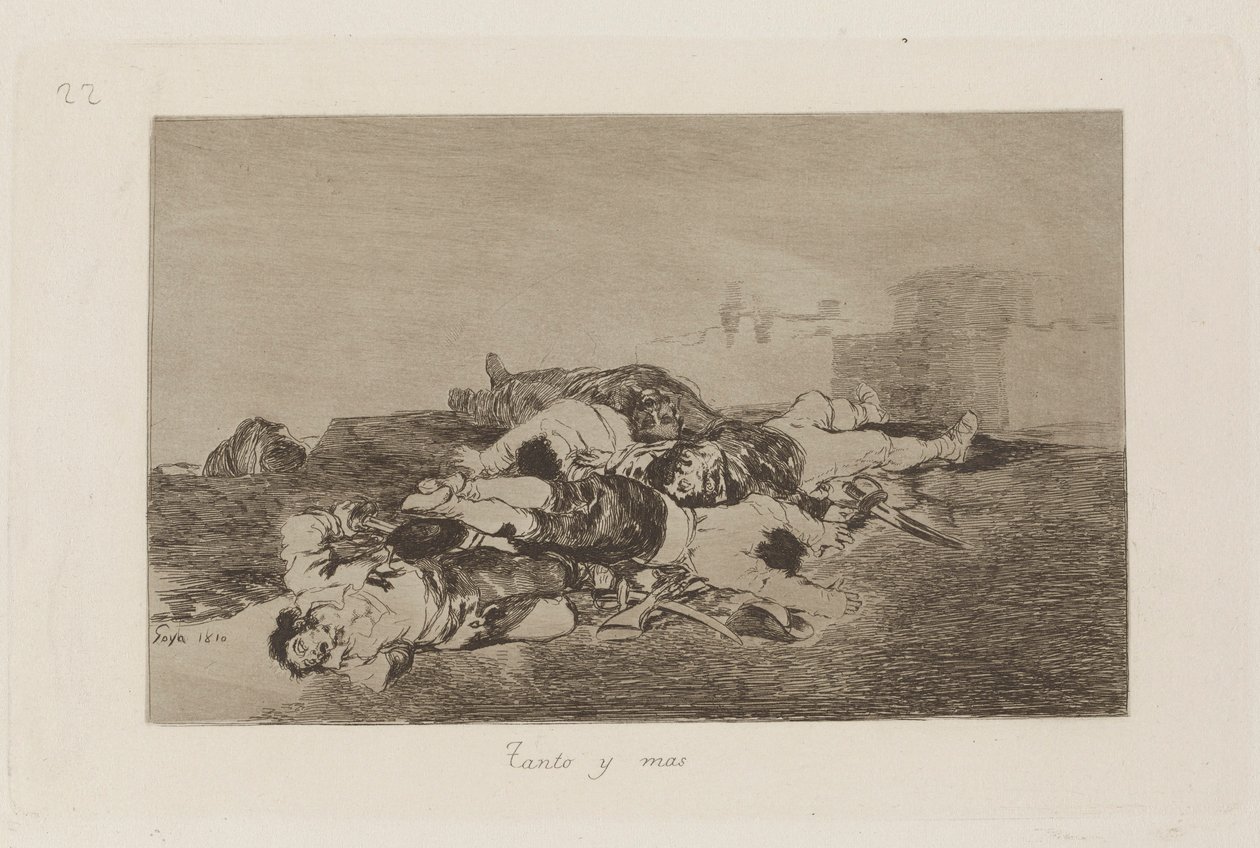 Tanto y mas (Encore Pire), Planche 22 de Los desastres de la guerra (Les Désastres de la guerre) - Francisco de Goya