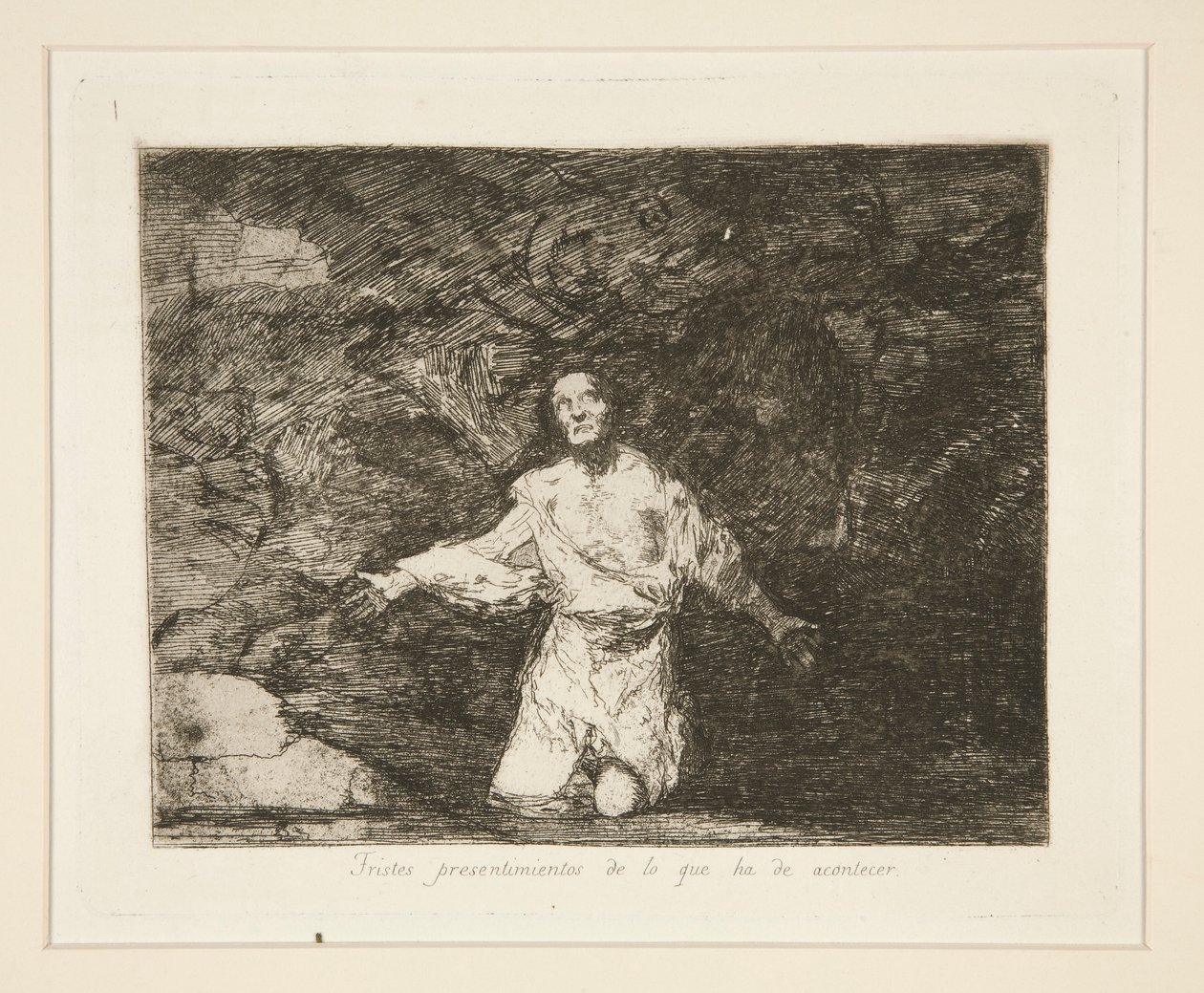 Tristes pressentiments de ce qui va arriver, pl. 1 de Los desastres de la guerra - Francisco de Goya