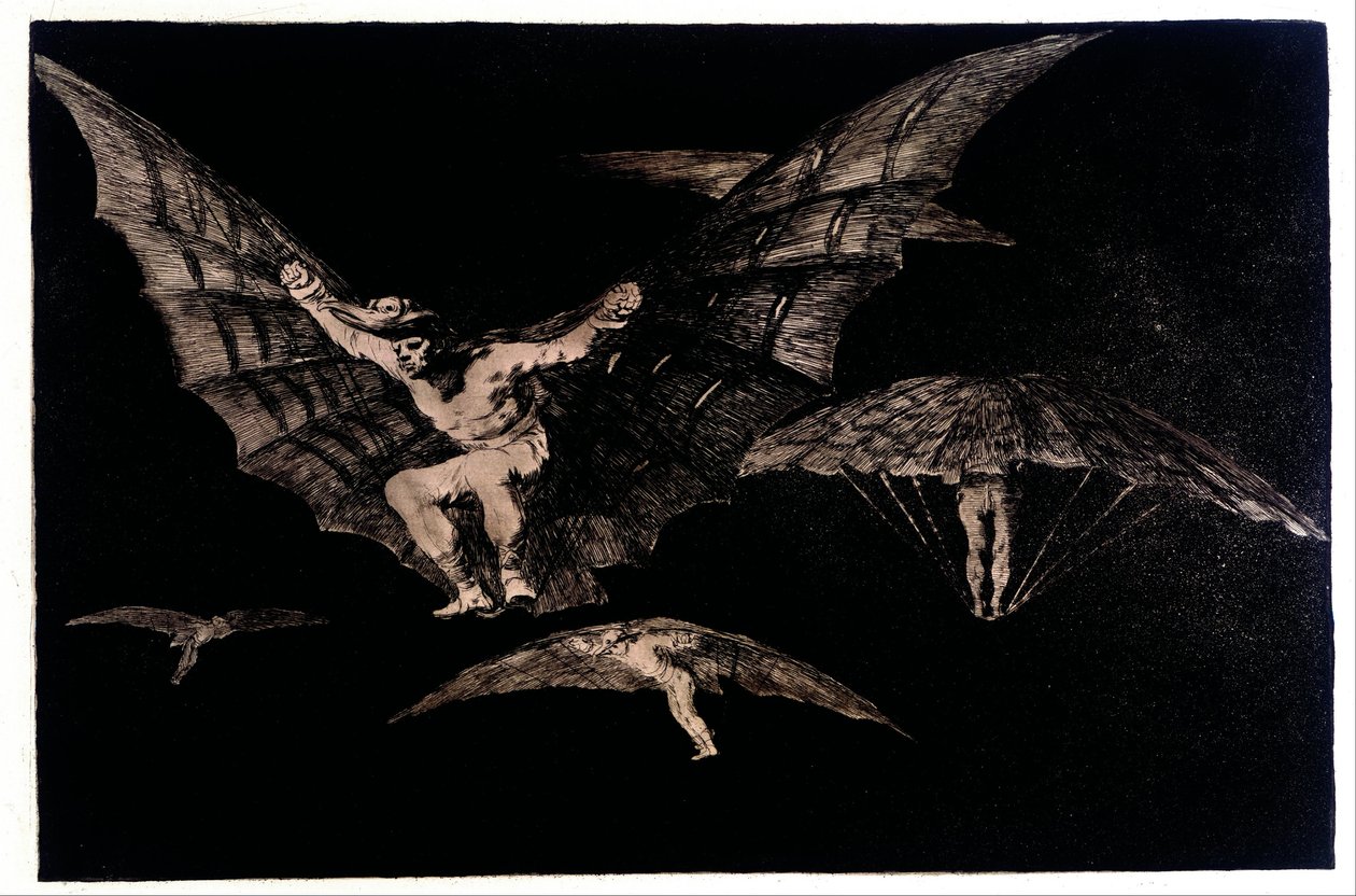 Là où il y a une volonté, il y a un moyen (Une façon de voler) - Francisco de Goya