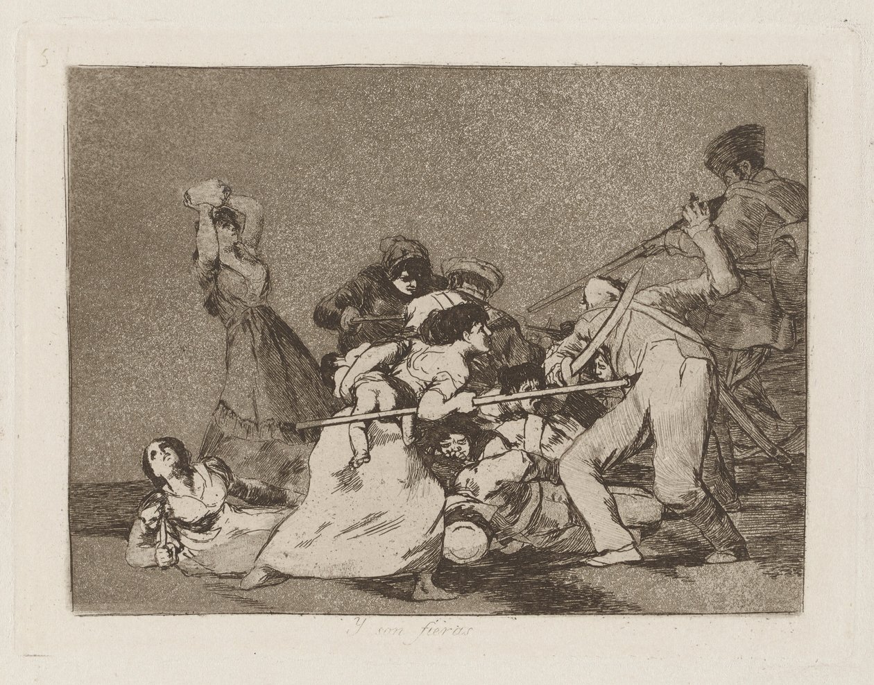 Y son fieras (Et ils sont comme des bêtes sauvages), pl. 5 de la série Los desastres de la guerra (Les désastres de la guerre) - Francisco de Goya