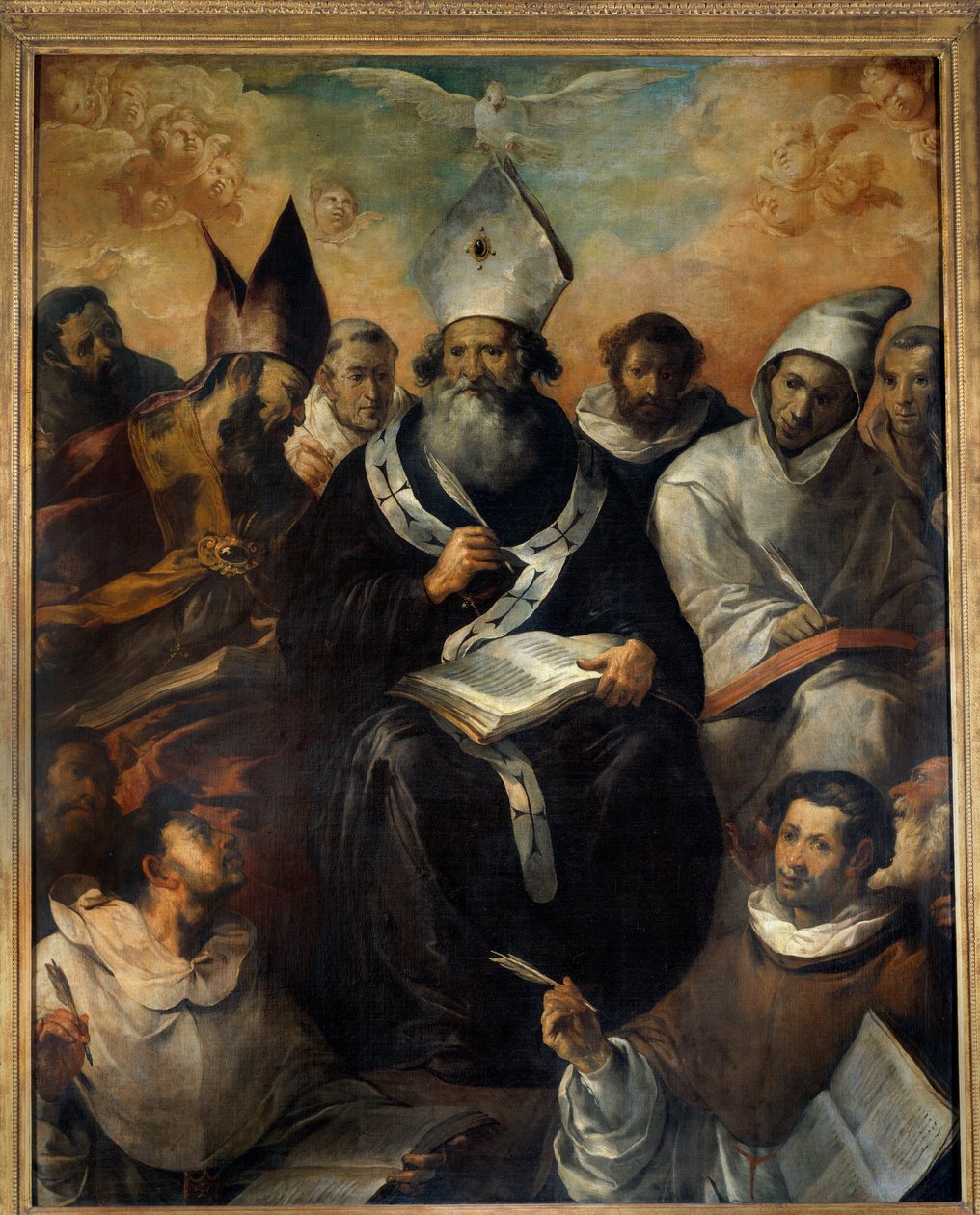 Saint Basile dictant sa doctrine - Francisco Herrera