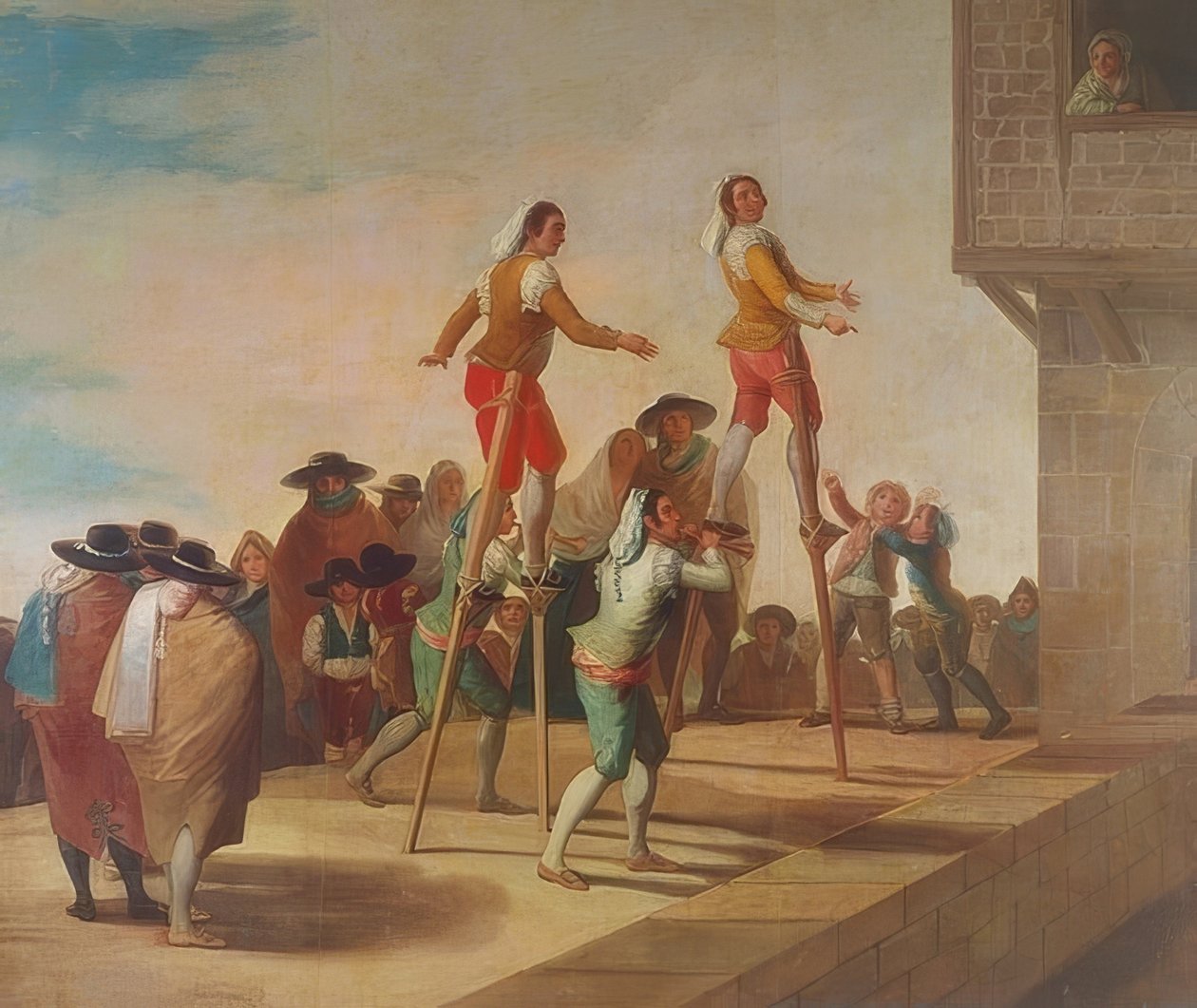 Les échasses (Los Zancos) - Francisco de Goya