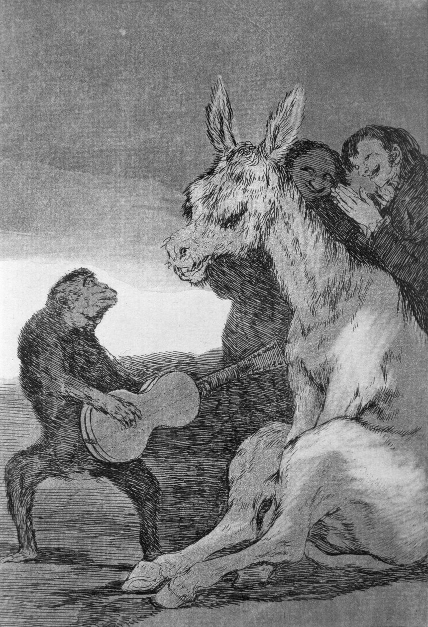 Bravo!, une caricature des soirées musicales organisées par le Premier ministre espagnol, Manuel de Godoy pour le roi Charles IV d