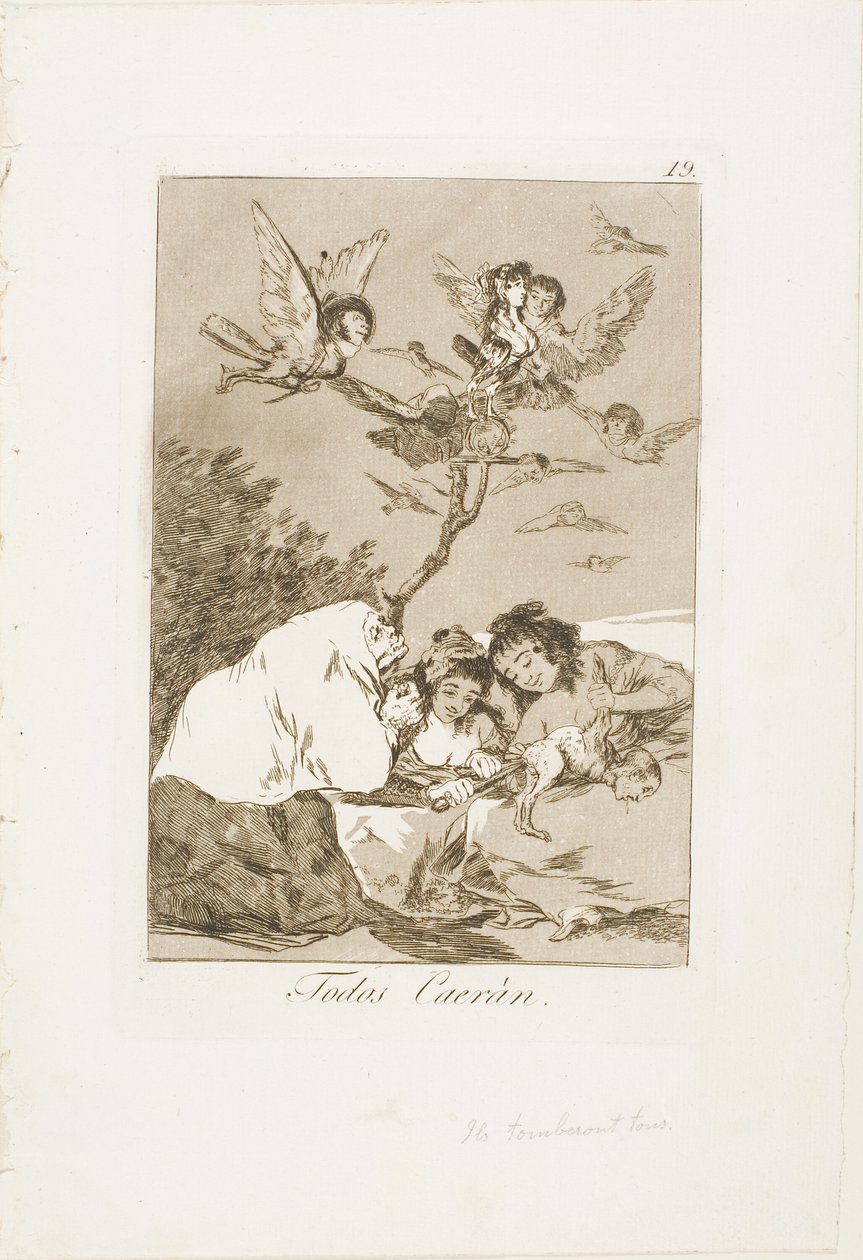 Tous tomberont, planche 19 de Los Caprichos - Francisco Jose de Goya y Lucientes