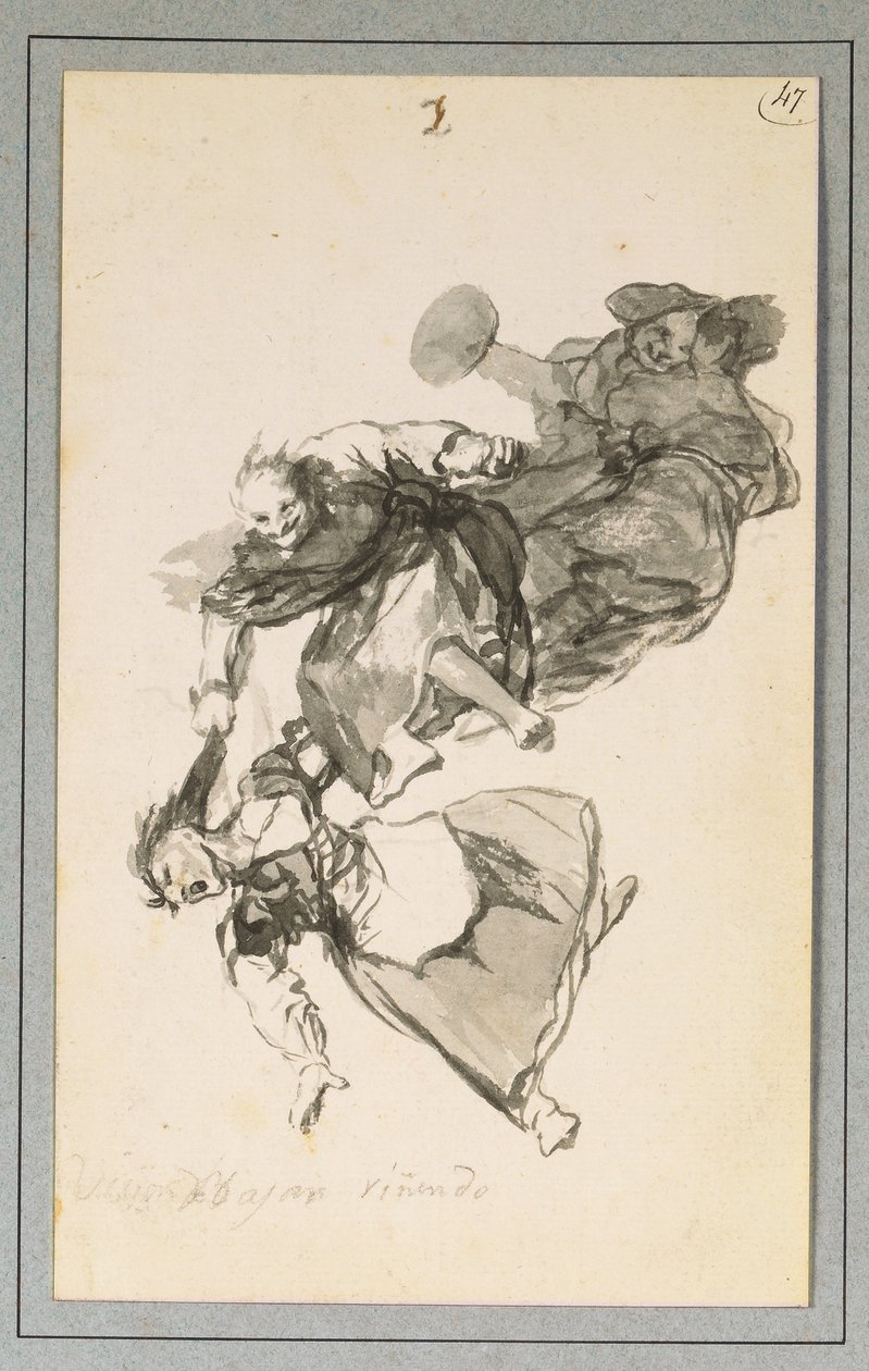 Bajan riñendo, ou Ils descendent en se querellant - Francisco de Goya