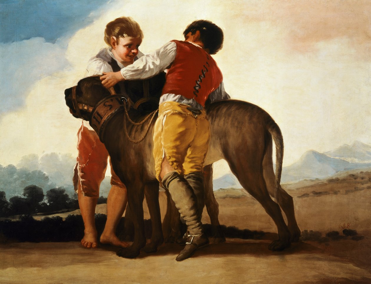 Garçons avec un mâtin, c.1786 - Francisco Jose de Goya y Lucientes