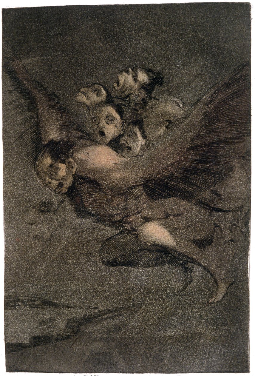 Buen Viage (Bon voyage). Monstres ailés. c.1802 (gravure) - Francisco Jose de Goya y Lucientes