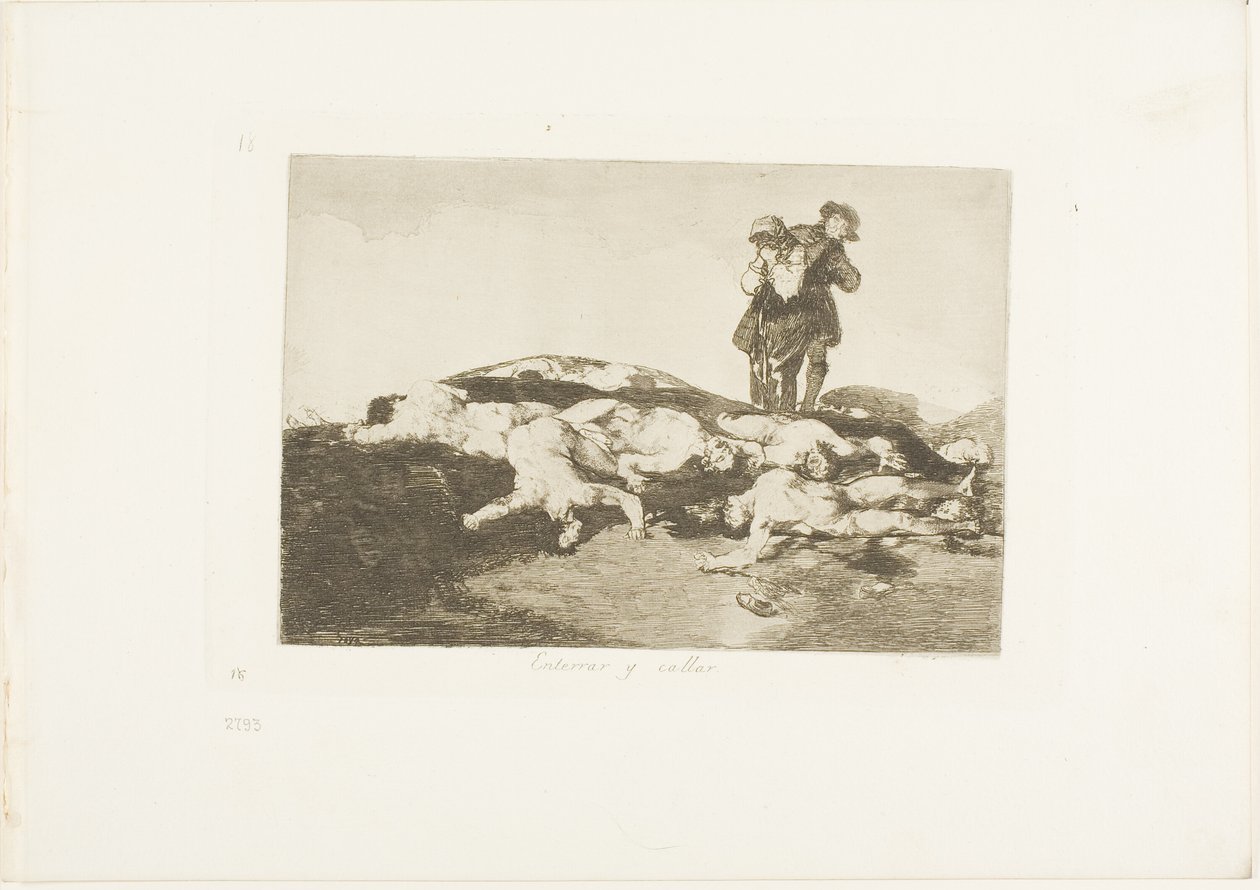 Enterrez-les et restez silencieux, planche 18 de Les Désastres de la guerre - Francisco Jose de Goya y Lucientes