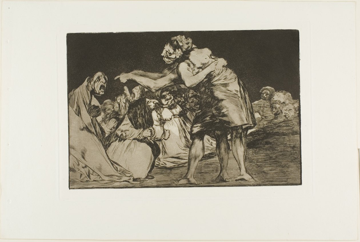 Folie désordonnée, planche sept des Proverbes - Francisco Jose de Goya y Lucientes